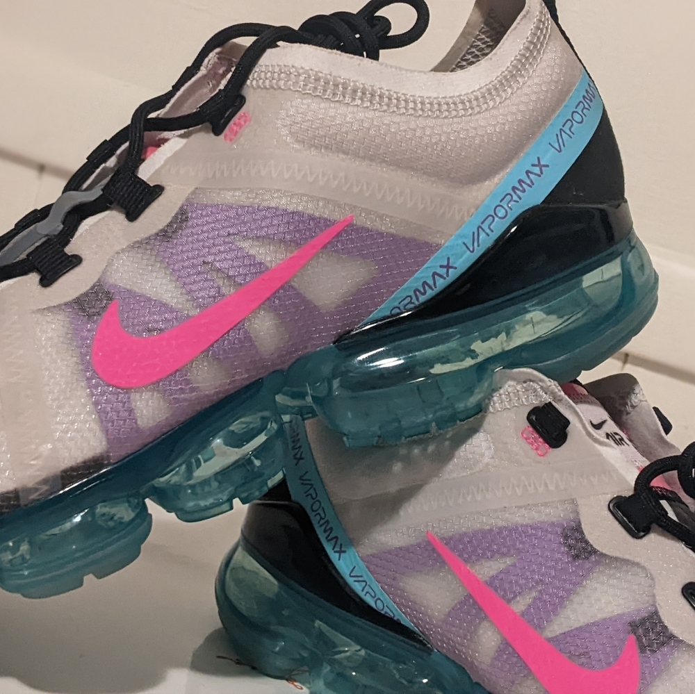 Nike Air Vapormax South Beach Turquoise Pink White Black Sneakers Women's 12 - Picture 13 of 16